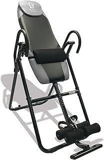 Body Vision IT9825 Premium Inversion Table with Removable Head Pillow & Lumbar Support Pad, - Heavy Duty - up to 250 lbs., Gray