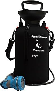 Petacarium Insulated Portable Shower (5 Litre, Black) for Dogs, Camping, Paddleboarding, Muddy Walks