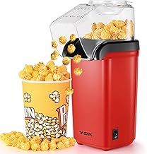 Popcorn Maker, Electric Popcorn Maker Machine, 1200 W Popcorn Machine with Hot Air, Ready in 2 Mins, One-button Operation, Healthy & Oil-Free, Home Made for Kids Movie Nights Parties