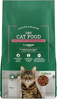 by Amazon - Complete Dry Cat Food with Salmon, Tuna and Vegetables, 1 pack of 10kg