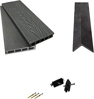 Composite WPC Decking Boards Embossed Woodgrain Plastic kit Including 2.2mts Long (10 Square Meters)