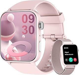 Blackview Smart Watch for Women - Answer/Make Calls & AI Voice, 1.85" Fitness Watch with Heart Rate SpO2 Sleep Monitor, 100+ Sports Modes Activity Tracker, Step Counter Smartwatch for iOS Android