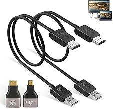 Moman Wireless HDMI Transmitter and Receiver CS6, 1080P HDMI Wireless Display Adapter 4K File Video Projection 50m/165FT 5GHz for Monitor Computer HDTV Projector