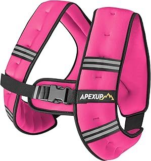 APEXUP - Weighted Vest for Men, 5lb/10lb/15lb/20lb/25lb/30lb with Reflective Stripe, Weighted Vest for Women, Workout Equipment for Men