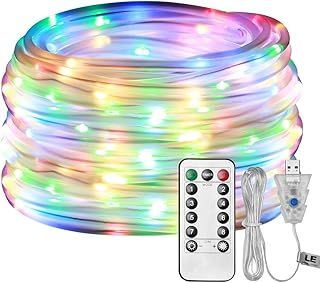 LED Fairy Rope String Lights - USB Powered 10 Meter 100 LED String Sensory Lights | 8 Mode Dimmable Indoor Lights for Christmas, Party & Fun Sensory Room…