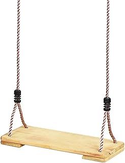 Garden Games Pine Wooden Swing Seat with Adjustable Silky Feel Polypropylene Ropes