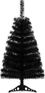 3ft Black Artificial Christmas Tree,Tabletop Christmas Pine Tree with PVC Stand Base for Christmas Halloween Home Office Holiday Decoration