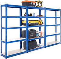Racking Solutions Heavy Duty Garage Racking 3 Bay MEGA DEAL 175KG Per Shelf (1500mm H x 750mm W x 300mm D)