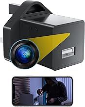 Spy Camera 1080P HD WiFi Hidden USB Charger Wireless Indoor Secret Camera Mini Nanny Spy Cam Home Security Surveillance Camera Small Monitoring Camera with Motion Detection Remote App Control
