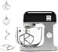 Kenwood KMX754ABK Stand Mixer for Baking, Stylish Kitchen Mixer with K-beater, Dough Hook and Whisk, 5L Glass Bowl, Removable Splash Guard, 1000 W, Black