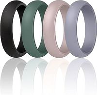 ThunderFit Women’s Silicone Wedding Ring - Rubber Wedding Band - 5.5mm Wide, 2mm Thick