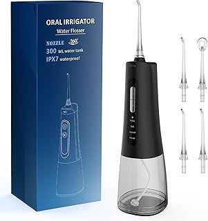 Water Flosser for Teeth Cordless Portable Rechargeable 300ML Tank for Travel Home