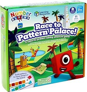 Learning Resources Numberblocks Race to Pattern Palace Board Game, A Colourful Problem Solving Adventure Game, Numberblocks Gifts, Maths Games for 3 Year Olds, Learn Counting and Colours