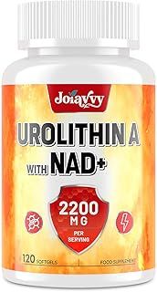 Urolithin A Softgels 2000mg Per Serving, Pure Urolithin A with NAD+ 200mg, High Strength 2-in-1 Mitochondria Supplement, for Cellular Repair & Natural Energy Boost (120 Count (Pack of 2))