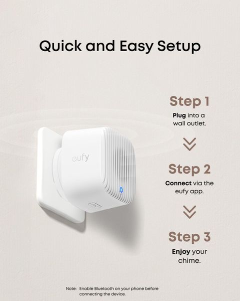 eufy Video Doorbell Camera Wireless C30 with Chime 2, Live Video Calls, 2K FHD, 10 Bell Sounds, Bluetooth Auto-Pairing, Battery Powered, Easy Installation, HomeBase S380 Compatible, No Monthly Fee