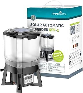 AllPondSolutions Solar Powered Automatic Digital Timer Koi Pond Fish Food Feeder SFF-1