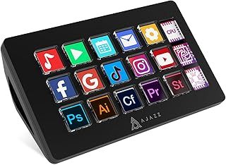 KUIYN AKP153 Studio Deck, Stream Controller, 15 Macro Keys, Trigger Actions in Apps and Software Like OBS, Twitch, ​YouTube, Custom Console for Live Streaming, Photo and Video Editing, PC/Mac (Black)