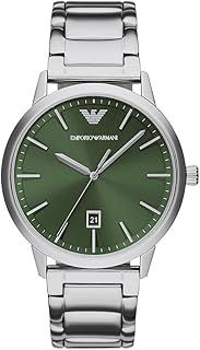 Emporio Armani Men's Quartz Movement 43mm Case Watch with Steel Leather or Silicone Strap