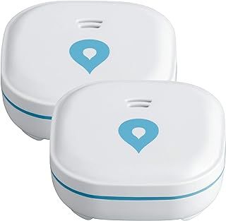 SEBSON 2x Water Alarm Mini GS153, 10 year long term battery, water leak detector 60x60x24.2mm, water sensor with lithium battery