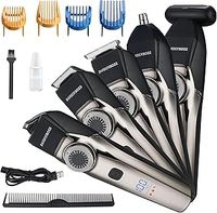 BarberBoss Professional Beard Trimmer Men, Hair Clipper,Waterproof Design, LED Display, Comb Attachments, Precision Dial,39 Cutting Lengths, Grooming Kit- Ear & Nose