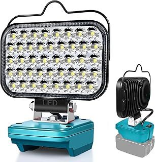 Cordless LED Work Light for Makita 14.4V/18V LXT Battery, Portable Flashlight Jobsite Light Spotlight Tool for Makita, Lamp Flood Light for Repairing/Outdoor Camping/Fishing/Emergency(No Battery)