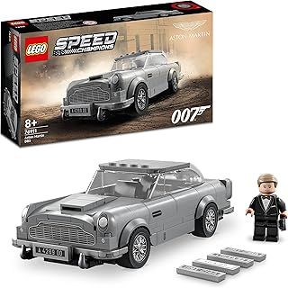 LEGO 76911 Speed Champions 007 Aston Martin DB5 James Bond Replica Toy Car Model Kit Kids With Minifigure, No Time To Die Movie Collectible Set