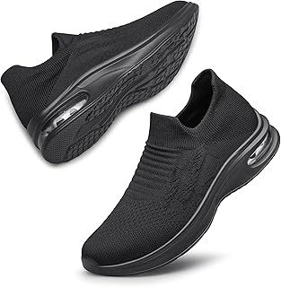 Womens Slip On Trainers Walking Shoes Non Slip Running Shoes Breathable Workout Shoes