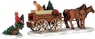 Lemax Christmas Village Christmas Tree Wagon Set Of 2 - 43451