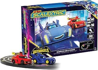 My First Scalextric Racing Track Sets for Kids Ages 3+ - G1185M Batwheels Batman vs Robin Micro Race Car Set, Toy Cars Race Tracks for Boys. Incl. 2x Controllers, 1x Powerbase - Kids Toys Gifts
