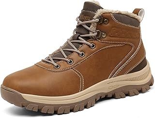 Mens Winter Boots Waterproof Warm Snow Boots Non-Slip Outdoor Trekking Shoes