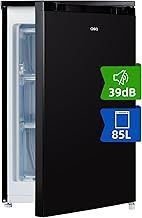 CHiQ CSD90D4DU Upright Freezer 85L, Singe Door mini Freezer, Reversible Door, Undercounter, Adjustable thermostat, Little Freezer for Basement/Home/Student Dorm/Apartment/Office, Black