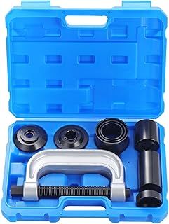 10PCS Heavy Duty Ball Joint Press Kit, Ball Joint Press Remover Installer, Ball Joint Press Service Tool, Ball Joint Service Kit with 4 Adapters for Most 2WD & 4WD Cars and Light Trucks