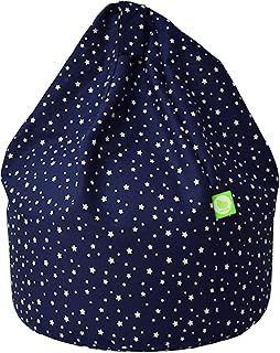 Bean Lazy ® 100% Cotton Large Navy Stars Bean Bag Wtih Filling