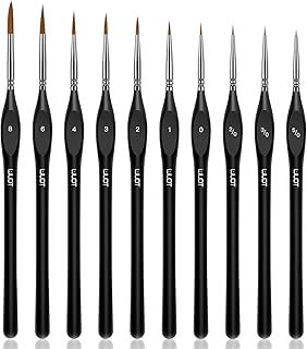 Fine Detail Brushes with Triangular Handles,10 Miniature Brush for Fine Detailing & Art Painting,Acrylic&Nail, Models,Watercolour, Miniatures,Oil, Wargaming figures.(golden maple series）