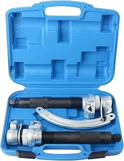 Coil Spring Compression Tools - 2pc Durable Coil Strut Spring Compressor Clamps Tool Set with Safety Guard