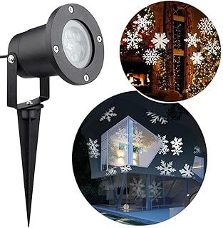 TEDD Christmas Snowflakes Projector Light Led Landscape Waterproof Lamp Stage Spotlight Moving Light Outdoor Indoor for Xmas Garden Holiday House Show Home Wall Party Wedding Decorations