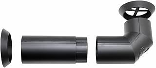 Dimplex Stove Pipe, Matt Black Plastic Flue Pipe, Accessory for Electric Stoves and Fires, Angled with 2 Size Options