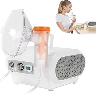 Compact Compressor Ne-buliser Machine for Adults & Kids, Strong Mist Ne-bulizer for Home and Travel Use (White)