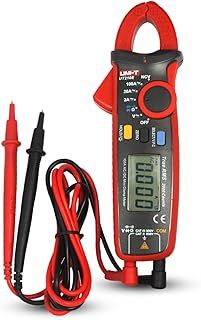 Digital Clamp Meter, UT210E Mini Handheld Multimeter True RMS Auto Range NCV AC/DC Current Voltage Resistance VFC Capacitance Frequency Temperature Non Contact Measure Diode with LCD Backlight