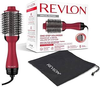 Revlon Salon One-Step Hair Dryer and Volumiser Titanium (One-Step, dry and style, 2-in-1 styling tool, titanium coating, unique oval design, for mid to long hair) RVDR5279UKE