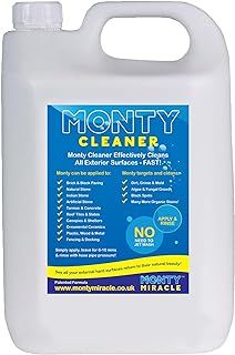 Fast Patio Cleaner - 5 Litre | Outdoor & Garden Surface Cleaner for Patio, Decking, Fencing, Stone, Concrete & Many More | Eliminates Black Spots, Algae, Mold, Lichen in Just 10 Minutes