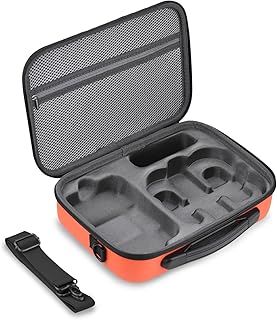 Carrying Case for DJI Neo, PU Portable Protective Storage Bag with Shoulder for DJI Neo Fly More Combo Accessories, for RC-N3 Remote Controller Drone Battery Charging Hub(Orange)