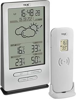 TFA-Dostmann 35.1162.54 environment thermometer Electronic environment thermometer Indoor/outdoor Black, Silver