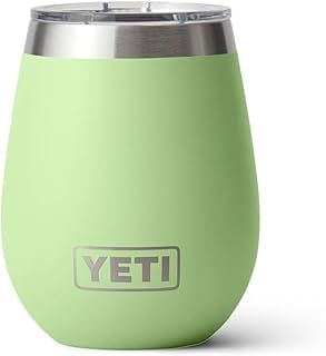 YETI Rambler Wine Tumbler, Vacuum Insulated Stainless Steel Tumbler with Magslider Lid, Big Sky Blue, 10 oz (296 ml)