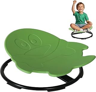 Penguin Swivel Chair for Kids, Autism Kids Spinning Chair, Sensory Balance Toys, Toddler Sit and Spin Wobble Chair, Autistic Adhd Chairs, Sit and Spin Training Body Coordination (Green)