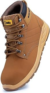Black Hammer Mens Work Tan Safety Boots Steel Toe Cap Durable and Comfortable Safety Boots for Men Ideal for Warehouse Industrial and Outdoor Work George