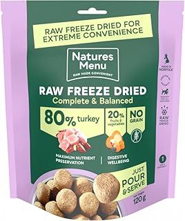 Natures Menu Freeze Dried Dog Food 80/20 Turkey - 120g