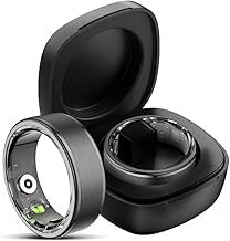 findtime Smart Ring for Men Women Smart Ring Android iOS Fitness Ring Pedometer Heart Rate Blood Oxygen Sleep Monitor Step Counter Activity Tracker for Sports Time, Distance, Calories,BK12