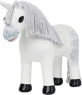 LeMieux Toy Pony - Coco Bongo Champion Show Pony - Grey Plaitable Mane & Tail - Reversible Lorry/Stable Carry Case - Suitable for Ages 3+ - Show Pony White