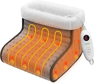 Electric Foot Warmer for Men and Women, Heated Feet Warmer for Cold Feet, 6 Heat Levels, 90Mins Auto Off, Fast Heating Pad Foot Warmer for Home Use and Office Under Table Desk